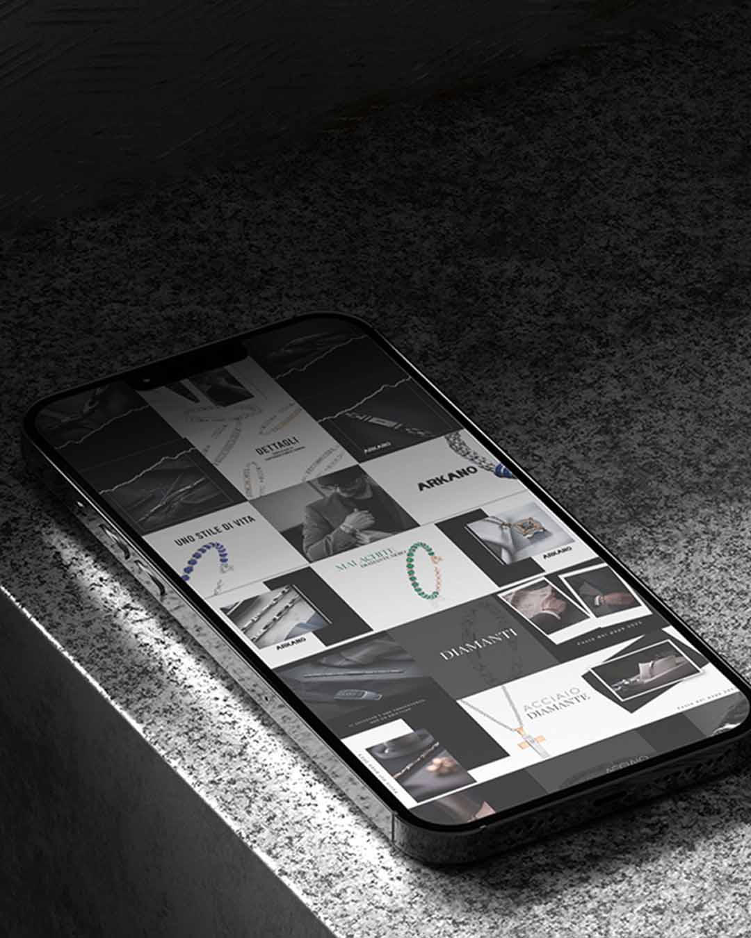 feed coerente instagram e gestione social - progetto di comunicazione - social - google Ads- settore gioielli uomo - agenzia di social e pubblicità a Napoli